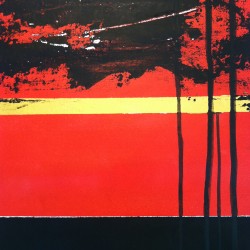 Röd, abstrakt, 2012